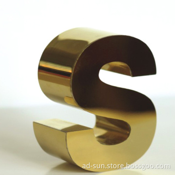 Titanium Finish Built up 3D Stainless Steel Letters